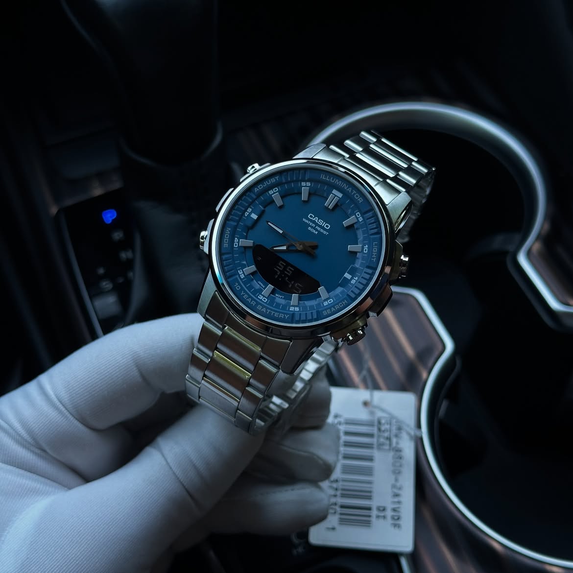 CASIO Stainless Steel Band Analog Digital AMW-880D