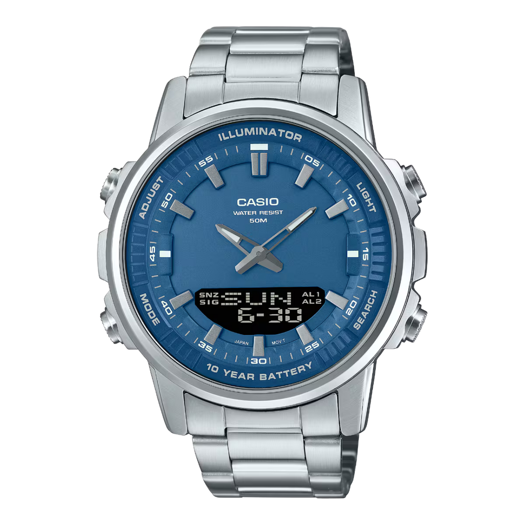 CASIO Stainless Steel Band Analog Digital AMW-880D