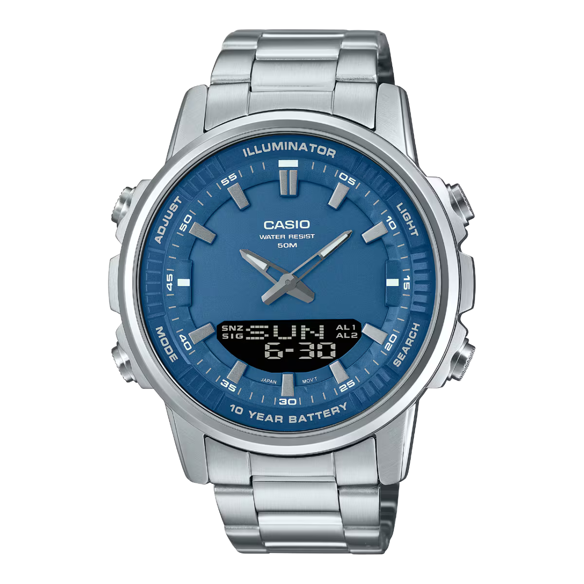 CASIO Stainless Steel Band Analog Digital AMW-880D