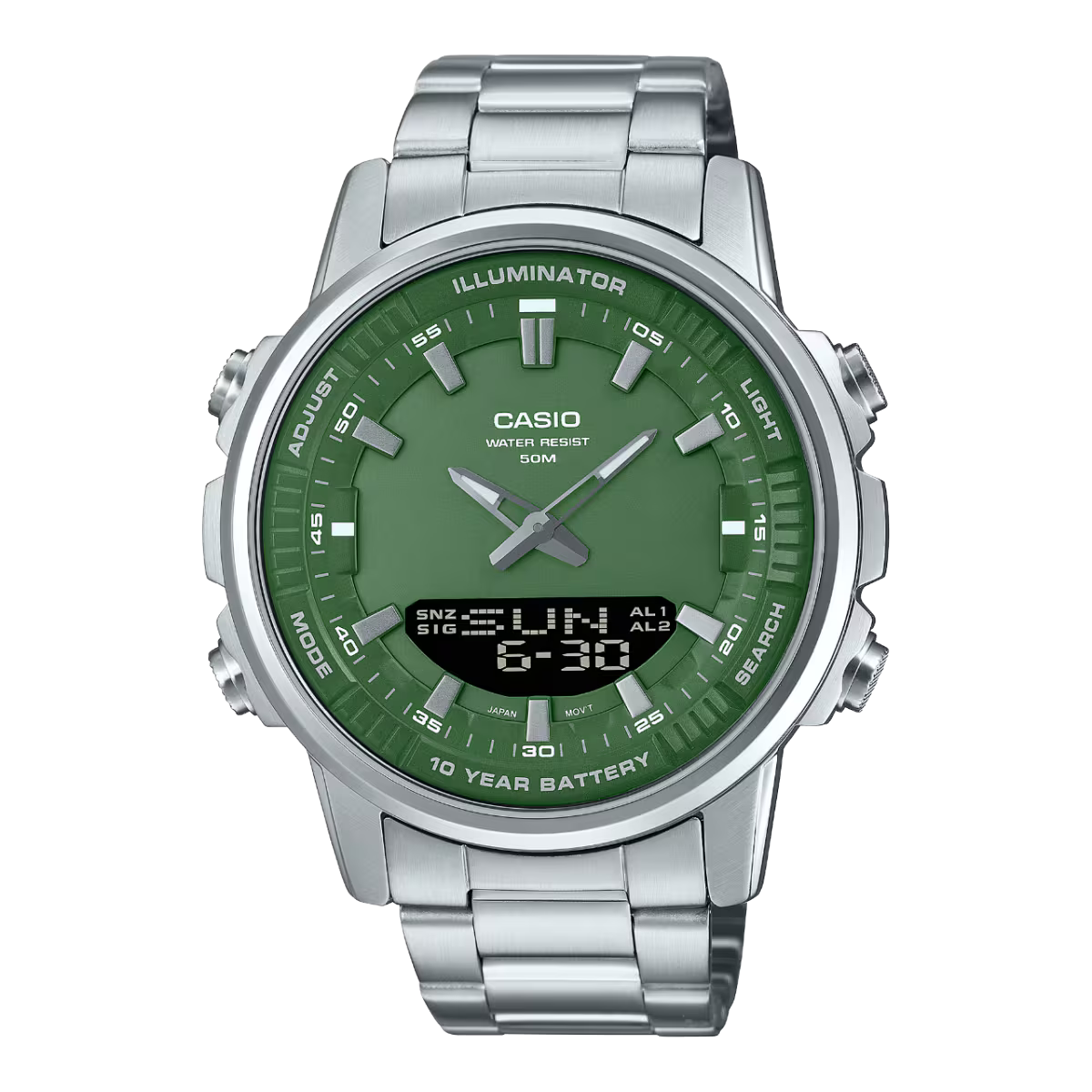 CASIO Stainless Steel Band Analog Digital AMW-880D