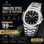 Poedagar Men’s Luxury Watch – Waterproof Quartz With Luminous Dial