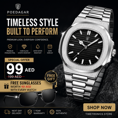 Poedagar Men’s Luxury Watch – Waterproof Quartz With Luminous Dial