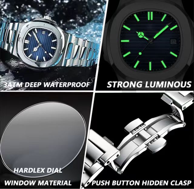 Poedagar Men’s Luxury Watch – Waterproof Quartz With Luminous Dial